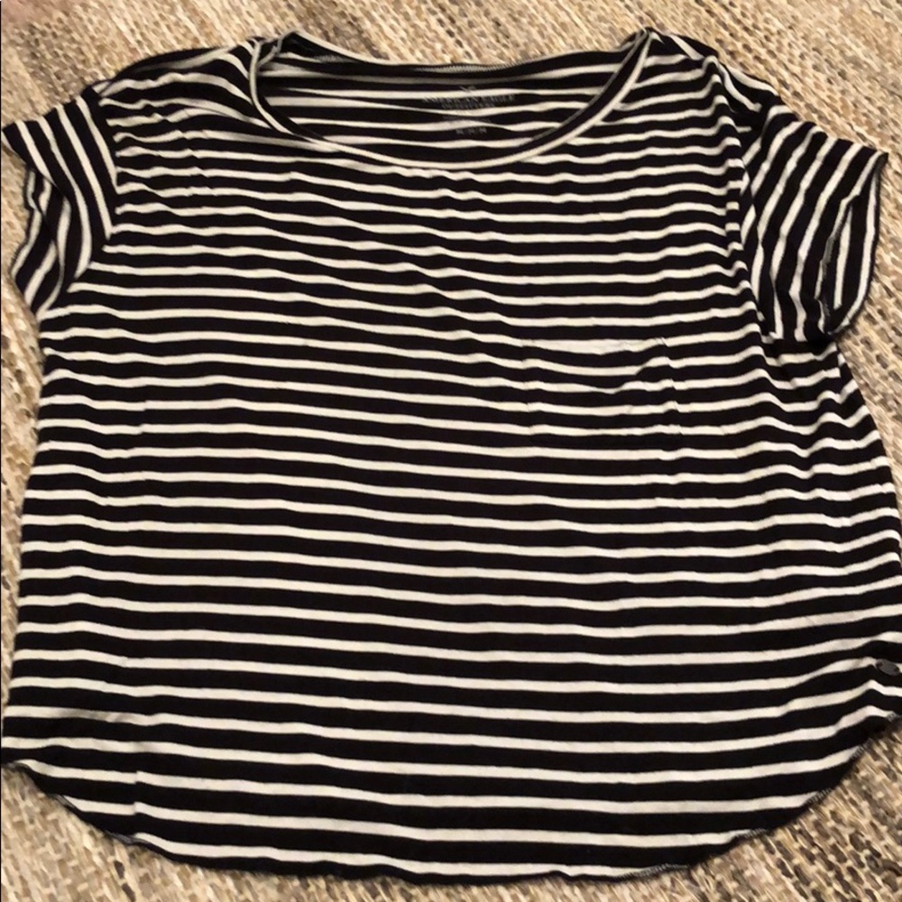 Stripped pocket tee